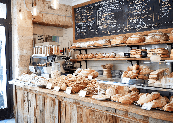 パン屋の店内の写真